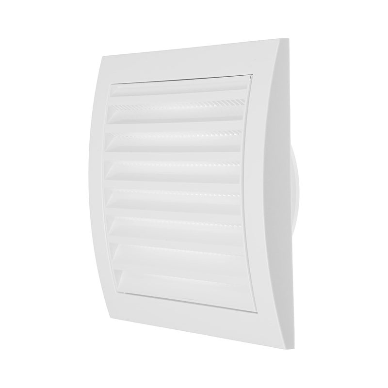 Repa Market 4 Inch White Dryer Vent Hood/Duct Cover for Walls or Ceiling/ABS Plastic Louvered Air Grille with Built-In Mesh Screen/Exhaust and Dryer Vent Covers for Indoor & Outdoor Use - Image 1